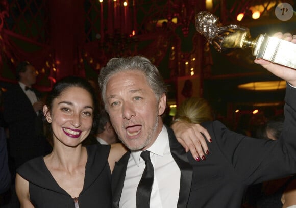 Nicolas Briançon et sa femme Karine Orts-Briançon - Soirée de la 27ème Nuit des Molières au Théâtre des Folies Bergère à Paris, le 27 avril 2015. 