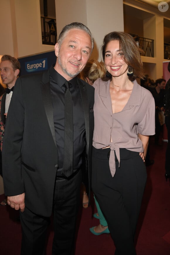 Nicolas Briançon et sa femme Karine Orts-Briançon - 30ème cérémonie des Molières 2018 à la salle Pleyel à Paris, France, le 29 mai 2018. © Coadic Guirec/Bestimage 