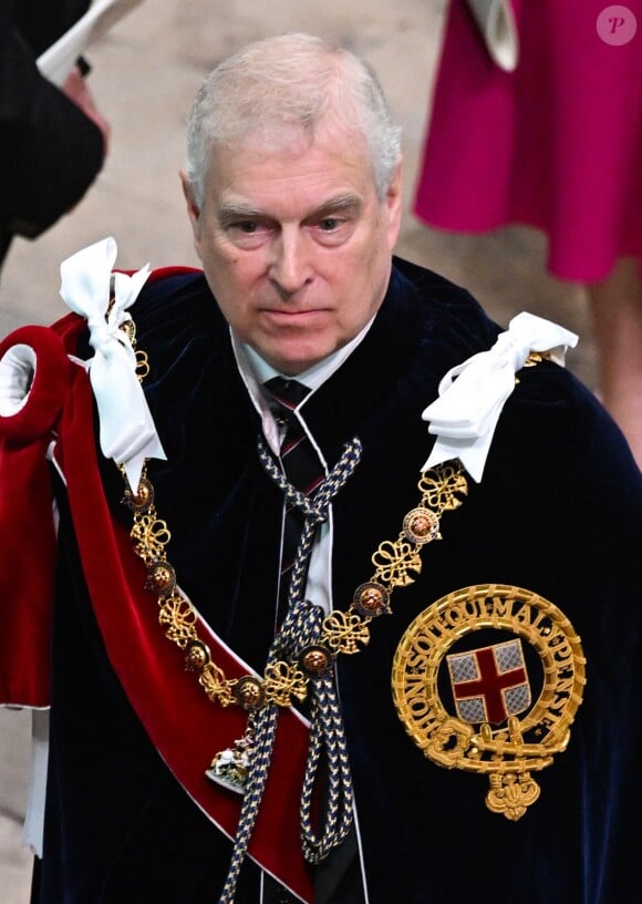 Concernant cette affaire, une source avait précédemment déclaré au Times que le roi Charles avait "perdu patience" avec son cadet
Avalon - Cérémonie de couronnement du roi d'Angleterre à l'abbaye de Westminster de Londres Le prince Andrew, duc d'York lors de la cérémonie de couronnement du roi d'Angleterre à Londres, Royaume Uni, le 6 mai 2023. 