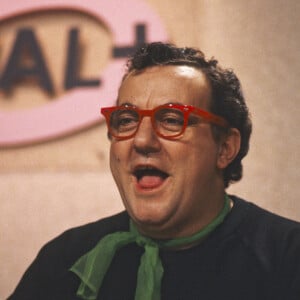 Coluche sur Canal + - Pascal Baril/ABACAPRESS.COM