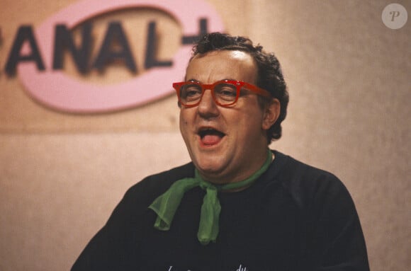 Coluche sur Canal + - Pascal Baril/ABACAPRESS.COM