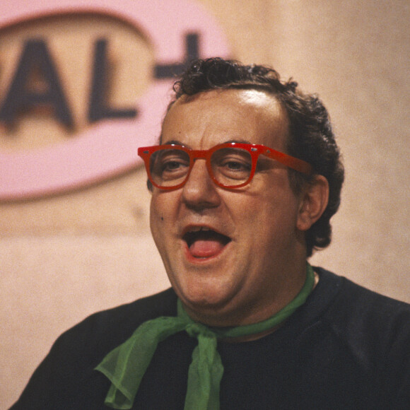 Coluche sur Canal + - Pascal Baril/ABACAPRESS.COM