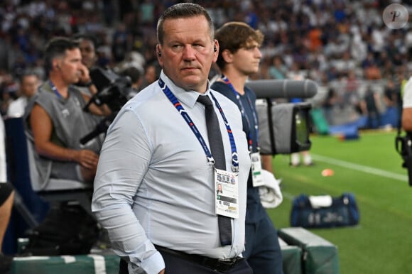 Christian Califano (jouranliste TF1) - RUGBY : France vs Ecosse (30-27) - Match préparatif pour la coupe du monde 2023 à Saint-Étienne le 12 août 2023. © Frédéric Chambert / Panoramic / Bestimage 