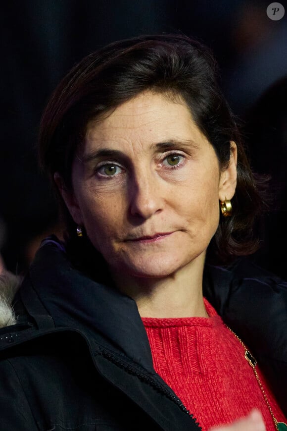 Amélie Oudéa-Castéra - Célébrités assistent au match de Ligue des champions entre le PSG et l'Atlético de Madrid au Parc des Princes à Paris le 6 novembre 2024. © Cyril Moreau/Bestimage