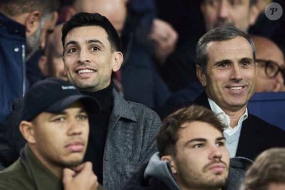 Pauleta, Javier Pastore - Célébrités assistent au match de Ligue des champions entre le PSG et l'Atlético de Madrid au Parc des Princes à Paris le 6 novembre 2024. © Cyril Moreau/Bestimage