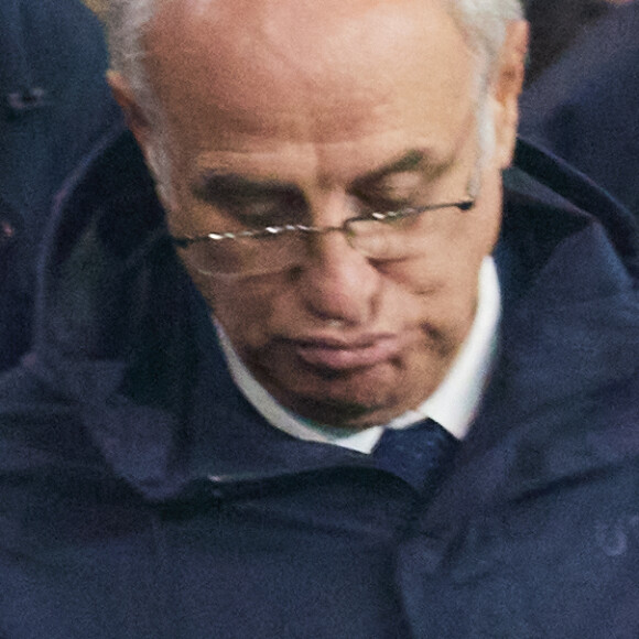 Nicolas Sarkozy - Célébrités assistent au match de Ligue des champions entre le PSG et l'Atlético de Madrid au Parc des Princes à Paris le 6 novembre 2024. © Cyril Moreau/Bestimage
