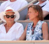 Pour le final de la saison 2 de "Master Crimes"
Muriel Robin et sa femme Anne Le Nen en tribunes de l'épreuve de tennis opposant Novak Djokovic à Rafael Nadal lors des Jeux Olympiques de Paris 2024 (JO) à Roland Garros, à Paris, France, le 29 juillet 2024. © Jacovides-Perusseau/Bestimage 