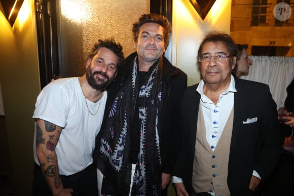 Exclusif - Sylvain Quimene, Matthieu Chedid et Laurent Voulzy lors de l'ouverture du club Le Flirt à Paris le 7 novembre 2024 © Jerome Domine/ABACAPRESS.COM