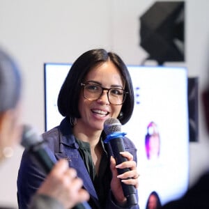 Agathe Auproux - G.Attal lance sa fondation "Faire Face", contre le harcèlement scolaire, au Philanthro-Lab à Paris, le 6 novembre 2024. A cette occasion, l'ancien Premier ministre était entouré d'Ophélie Meunier, Béatrice Le Blay, dont le fils Nicolas s'est suicidé en septembre 2023, Elian Potier, ancienne victime, la ministre de l'Éducation Anne Genetet. © Dominique Jacovides / Bestimage