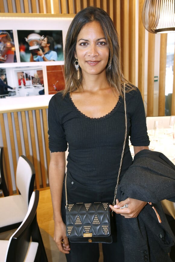 Exclusif - Aurélie Casse (journaliste) au déjeuner dans la loge de France TV lors des Internationaux de France de Tennis de Roland Garros 2024 - Jour 09 à Paris, France, le 3 juin 2024. © Bertrand Rindoff/Bestimage 