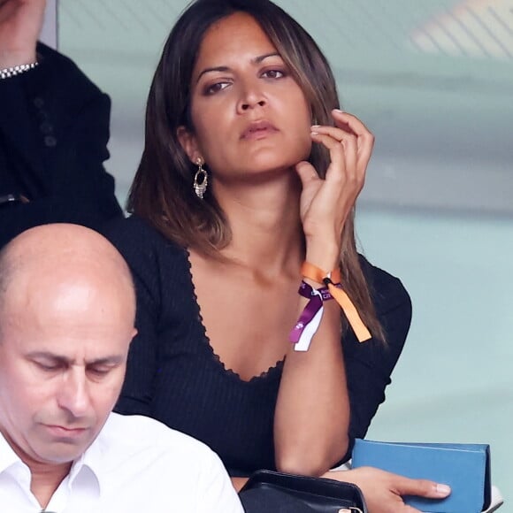 Aurélie Casse dans les tribunes des Internationaux de France de tennis de Roland Garros 2024 à Paris, France, le 3 juin 2024. © Jacovides-Moreau/Bestimage 