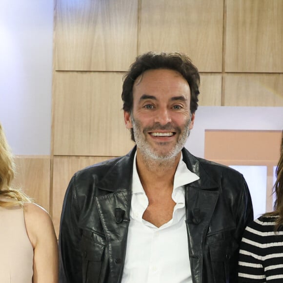 Exclusif - Diane Kruger, Anthony Delon, Aurélie Casse lors de l'enregistrement de l'émission "C l'Hebdo" présentée par A.Casse à Paris le 29 septembre 2023. © Coadic Guirec / Bestimage 