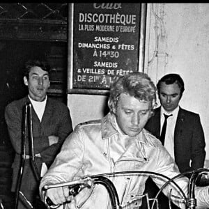 Archive - Johnny Hallyday sur sa moto, une Harley Davidson