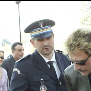 Exclusif - Johnny Hallyday sur sa moto Harley Davidson (archive)