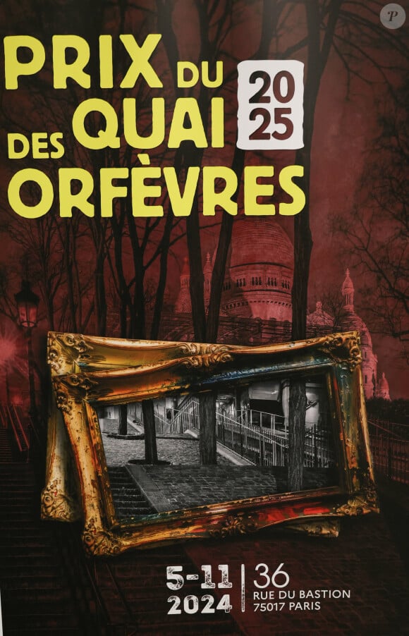 Exclusif - Illustration lors de la remise du prix du Quai des Orfèvres au 36 à Paris, siège de la police judiciaire le 5 novembre 2024. © Didier Sabardin / Bestimage 