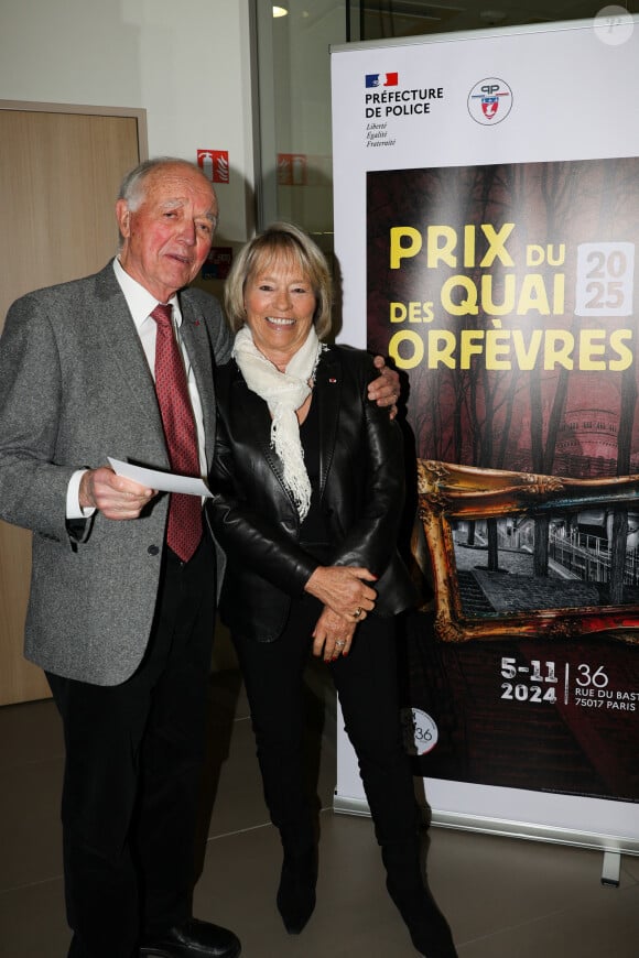 Exclusif - Claude Cancès, ancien directeur PJ et Martine Monteil, ancienne directrice de la PJ parisienne, membres du jury lors de la remise du prix du Quai des Orfèvres au 36 à Paris, siège de la police judiciaire le 5 novembre 2024. © Didier Sabardin / Bestimage 