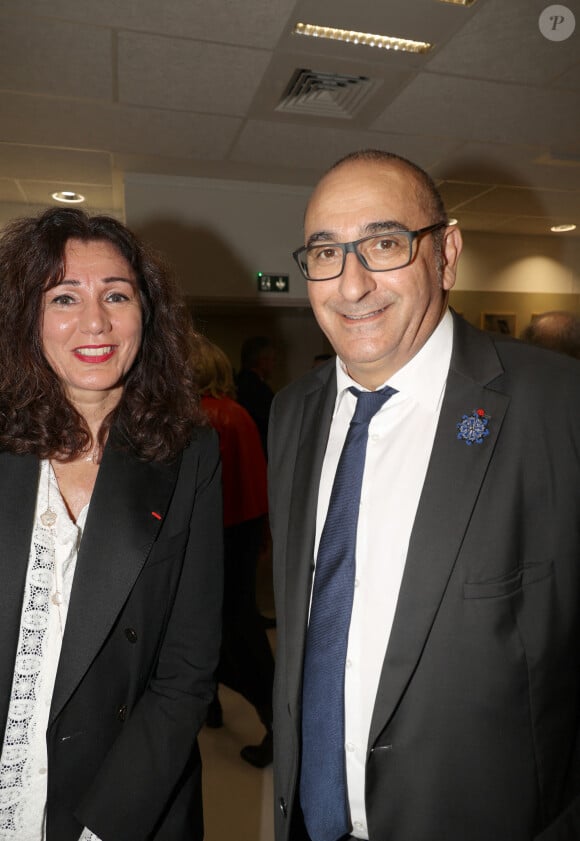 Exclusif - Catherine Perez, DRH à la direction de la PJ parisienne et Laurent Nunez, préfet de Police de Paris lors de la remise du prix du Quai des Orfèvres au 36 à Paris, siège de la police judiciaire le 5 novembre 2024. © Didier Sabardin / Bestimage 