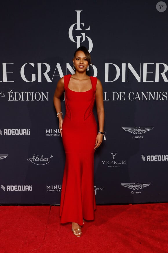 Indira Ampiot (miss France 2023) - Photocall de la soirée de gala "le Grand Dîner" au Palais Bulles à Théoule-sur-mer lors du 77ème Festival International du Film de Cannes le 18 mai 2024. © Christophe Clovis / Bestimage