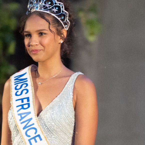 Indira Ampiot, miss France 2023 est venue animer l'élection de Miss Beaucaire le 7 juillet 2023. © Stéphanie Gouiran / Panoramic / Bestimage