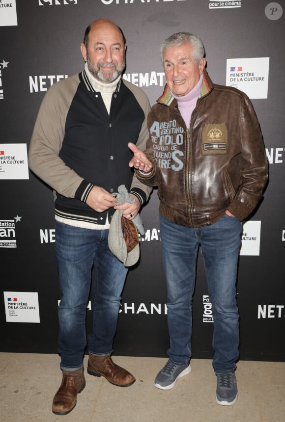 Kad Merad et Claude Lelouch - Avant-première du film "Finalement" à la cinémathèque française à Paris le 11 novembre 2024. © Coadic Guirec/Bestimage