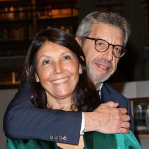 Michel Cymes avec sa femme Nathalie - Dîner de Gala Moteur! à la Bibliothèque Nationale de France (BNF) à Paris le 25 mars 2024 © Guirec Coadic / Bestimage