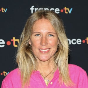 Agathe Lecaron au photocall pour la conférence de presse de rentrée de France TV à la Grande Halle de la Villette à Paris, France, le 11 juillet 2023. © Coadic Guirec/Bestimage 