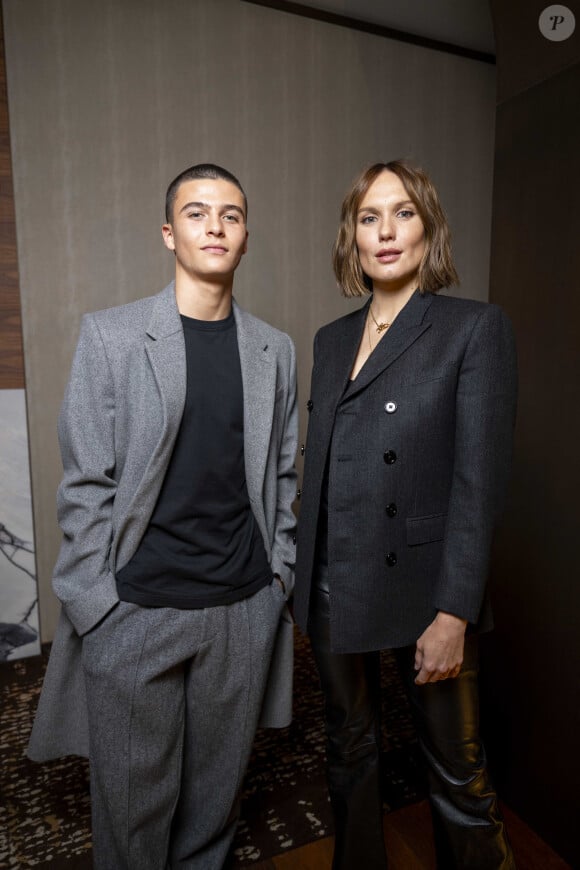 Exclusif - Malik Frikah, Prix du Jeune Talent (habillé en Dior) et Ana Girardot (habillée en Celine) - Première édition de la remise du prix cinéma "EVOK Collection x BRACH" présidé par Pierre Niney à l'hôtel Brach à Paris le 14 novembre 2024.© Pierre Perusseau-Rachid Bellak/Bestimage 