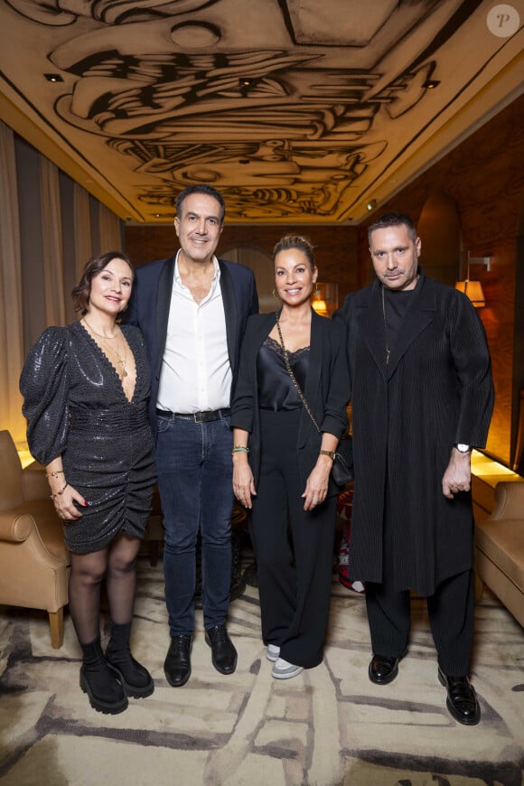 Exclusif - Virginia Persol (directrice de l'hôtel Brach), Jérôme Barcessat, Charlotte Bouteloup, Emmanuel Sauvage (Cofondateur et Directeur général du groupe Evok Hotels Collection) - Première édition de la remise du prix cinéma "EVOK Collection x BRACH" présidé par Pierre Niney à l'hôtel Brach à Paris le 14 novembre 2024.  © Pierre Perusseau-Rachid Bellak/Bestimage 