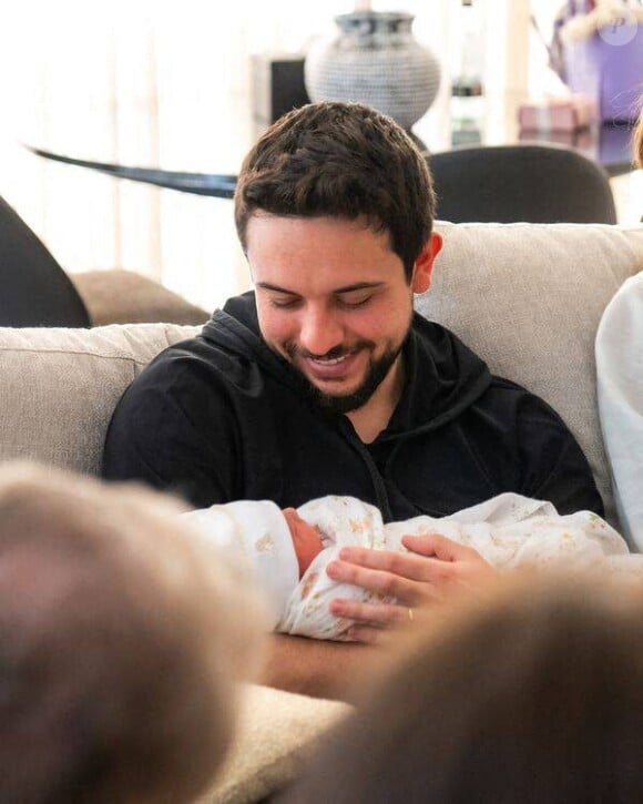 Naissance de la princesse Iman de Jordanie, fille du prince Hussein de Jordanie et de sa femme la princesse Rajwa au Centre Médical King Hussein à Amman. Le 3 août 2024 