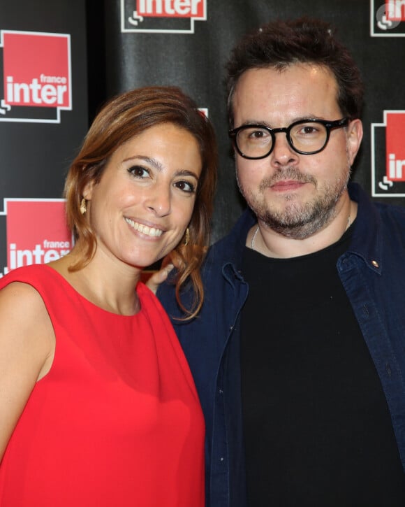 Léa Salamé et Nicolas Demorand - Conférence de presse de rentrée de Radio France à la Maison de la radio à Paris le 30 Aout 2017. © Denis Guignebourg/Bestimage