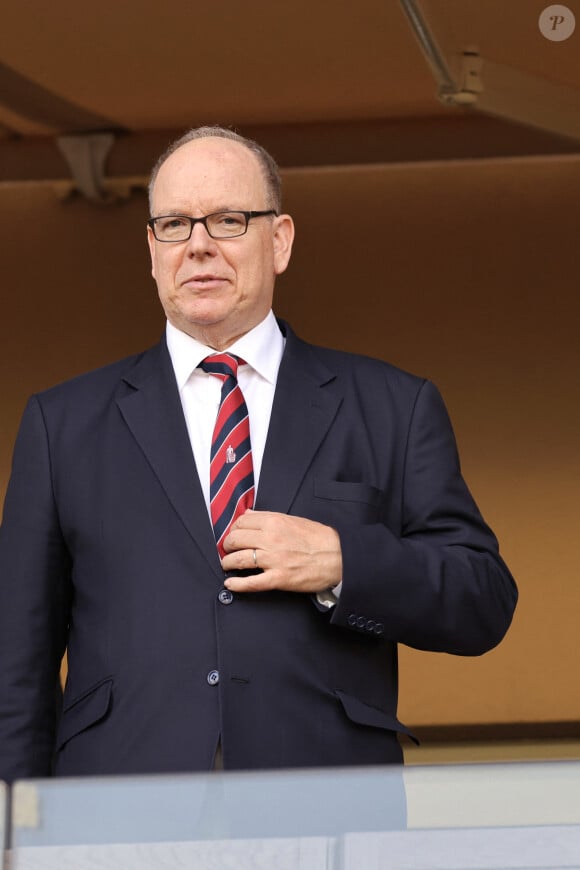 Les jumeaux ont vu le jour le 10 décembre 2014 sur le Rocher
Exclusif - Le prince Albert II de Monaco - La famille princière de Monaco assiste au match de l'Afrique du Sud (qui a remporté son match) lors du tournoi de qualification de rugby à 7 pour les JO 2024 au Stade Louis II à Monaco le 22 juin 2024. © Claudia Albuquerque / Bestimage 