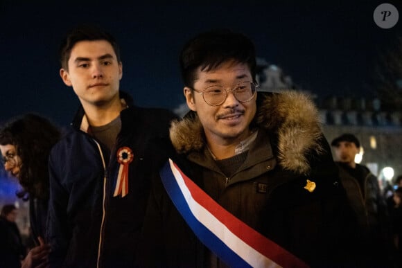 Joachim Son-Forget sur la place de la République le 29 février 2019. Photo by Samuel Boivin/ABACAPRESS.COM