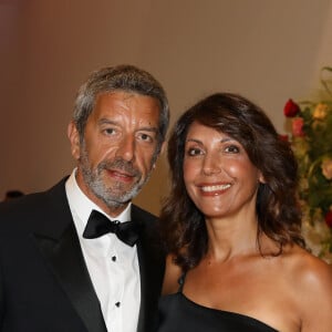 Michel Cymes et sa femme Nathalie - Arrivées des people à la 70ème édition du gala de la Croix Rouge monegasque à Monaco le 27 juillet 2018. © Dominique Jacovides/Bestimage