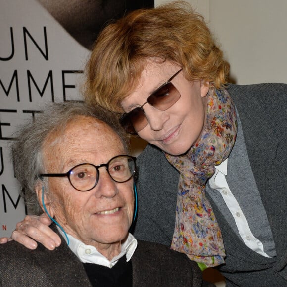 Jean-Louis Trintignant et son ex-femme Nadine Trintignant - People à la projection du film "Un homme et une femme" en version restaurée, pour fêter les 50 ans du film ainsi que les 13 ans de Sophie Dulac Distribution au cinéma L'Arlequin, à Paris, le 6 novembre 2016. © Coadic Guirec/Bestimage 