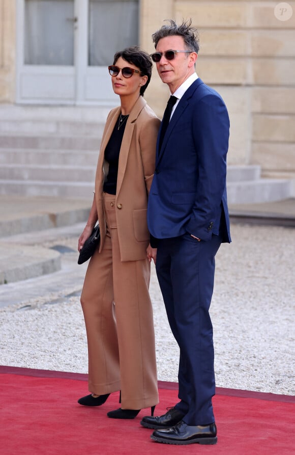 Bérénice Bejo et son mari Michel Hazanavicius - Dîner d'état en l'honneur du président des Etats-Unis et sa femme au palais de l'Elysée à Paris, à l'occasion de leur visite officielle en France. Le 8 juin 2024 © Jacovides-Moreau / Bestimage 