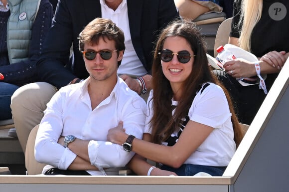 Anouchka Delon et Julien Dereims à Roland Garros en juin 2019. Photo de Laurent Zabulon / ABACAPRESS.COM