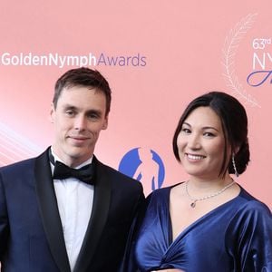 Louis Ducruet et Marie Ducruet (enceinte) - La famille princière au photocall et cérémonie de clôture de la 63ème édition du Festival de Télévision de Monte-Carlo (63rd Golden Nymph) au Grimaldi Forum à Monaco le 18 juin 2024. © Denis Guignebourg / Bestimage 