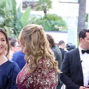 Louis Ducruet, Marie Ducruet (enceinte) et Camille Gottlieb - La famille princière au photocall et cérémonie de clôture de la 63ème édition du Festival de Télévision de Monte-Carlo (63rd Golden Nymph) au Grimaldi Forum à Monaco le 18 juin 2024. © Denis Guignebourg / Bestimage 