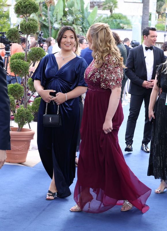 Louis Ducruet, Marie Ducruet (enceinte) et Camille Gottlieb - La famille princière au photocall et cérémonie de clôture de la 63ème édition du Festival de Télévision de Monte-Carlo (63rd Golden Nymph) au Grimaldi Forum à Monaco le 18 juin 2024. © Denis Guignebourg / Bestimage 