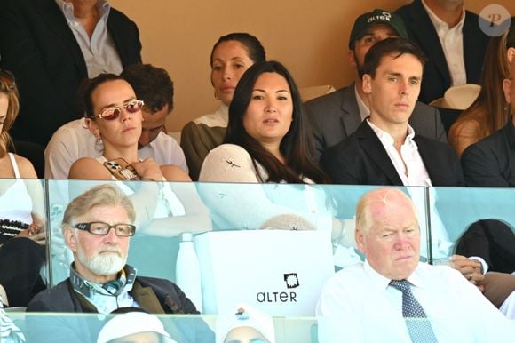 Pauline Ducruet, Marie et Louis Ducruet lors de la finale du Rolex Masters 1000 de Monte-Carlo à Roquebrune-Cap-Martin le 14 avril 2024. © Bruno Bebert / Bestimage 