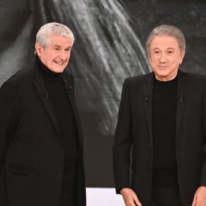 Exclusif - Claude Lelouch et Michel Drucker - Enregistrement de l'émission "Vivement dimanche" au studio Rive Gauche à Paris, présentée par M.Drucker et diffusée le 24 novembre sur France 3 © Guillaume Gaffiot / Bestimage 