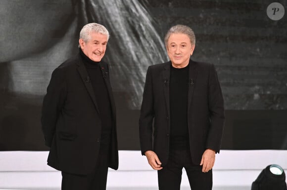 Exclusif - Claude Lelouch et Michel Drucker - Enregistrement de l'émission "Vivement dimanche" au studio Rive Gauche à Paris, présentée par M.Drucker et diffusée le 24 novembre sur France 3 © Guillaume Gaffiot / Bestimage 