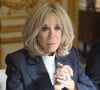 Brigitte Macron s'est exprimée pour la première fois sur l'affaire Mazan
Le journaliste spécialisé dans les royautés Stéphane Bern et la Première dame Brigitte Macron lors déjeuner de travail avec les acteurs français et belges de l'industrie créative et culturelle à l'Hôtel de Ville de Paris, France, le deuxième jour de la visite officielle du couple royal belge en France. © Didier Lebrun/Pool/Photonews/Bestimage 