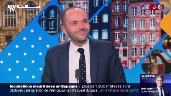 BFMTV a notamment concédé le départ du journaliste politique Thomas Soulié
Thomas Soulié sur le plateau de BFMTV