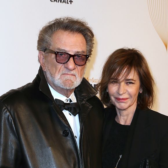 Eddy Mitchell et sa femme Muriel Bailleul - Photocall lors de la 43ème cérémonie des Cesar à la salle Pleyel à Paris, le 2 mars 2018. © Dominique Jacovides - Olivier Borde / Bestimage 