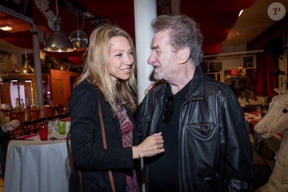 Laura Smet et Eddy Mitchell - Soirée en l'honneur de Nathalie Baye, organisée par Louis Michel Colla, à La Chope des Puces, restaurant mythique de Marcel Campion à Saint-Ouen. Le 30 avril 2018 © Cyril Moreau / Bestimage 