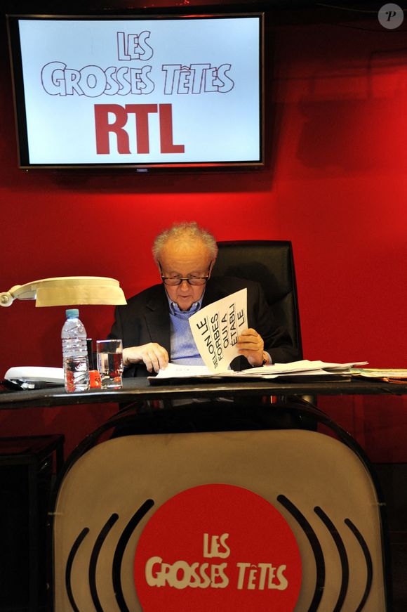 Présent depuis trois décennies à RTL...
Philippe Bouvard anime la dernière émission Les Grosses Têtes en 2014 Sur RTL.Photo APS-MEDIAS/ABACAPRESS.COM