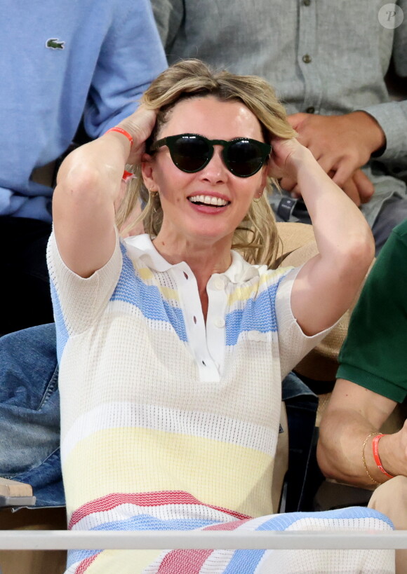 Anne Marivin en tribune (jour 14) lors des Internationaux de France de Tennis de Roland Garros 2022 à Paris, France, le 4 juin 2022. © Dominique Jacovides/Bestimage 