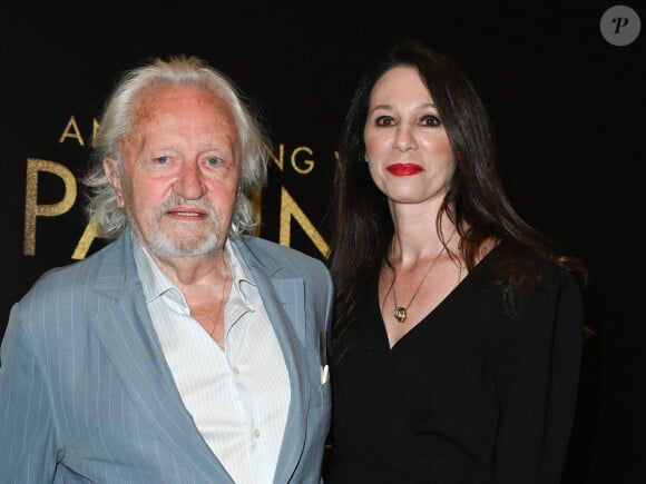 Exclusif - Niels Arestrup et sa femme Isabelle Le Nouvel - Photocall pour la conférence spectacle "An evening with Al Pacino" à la salle Pleyel à Paris le 25 avril 2023. © Coadic Guirec / Bestimage 