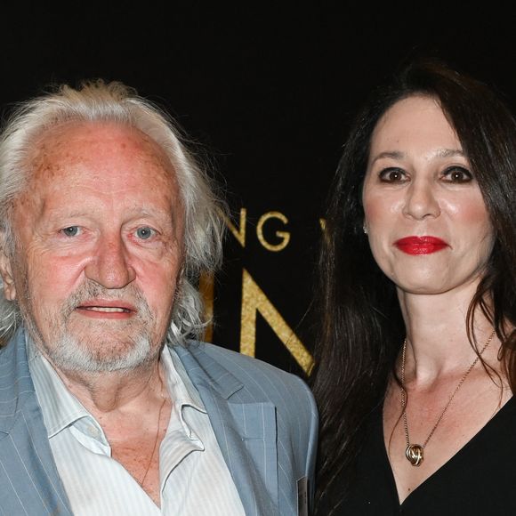 Exclusif - Niels Arestrup et sa femme Isabelle Le Nouvel - Photocall pour la conférence spectacle "An evening with Al Pacino" à la salle Pleyel à Paris le 25 avril 2023. © Coadic Guirec / Bestimage 